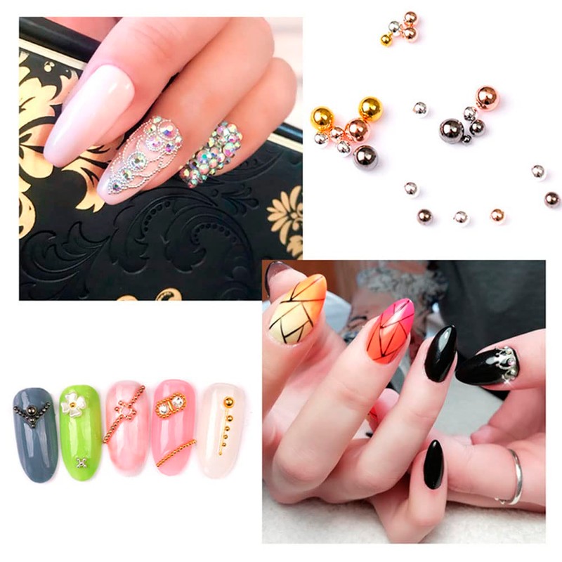 Mishi Cloud Nail Art Metal Beads 3D Steel Ball Nail