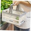 SUPVOX Foldable Basket Plastic Shopping Basket Vegetable Storage Fruit Organizer