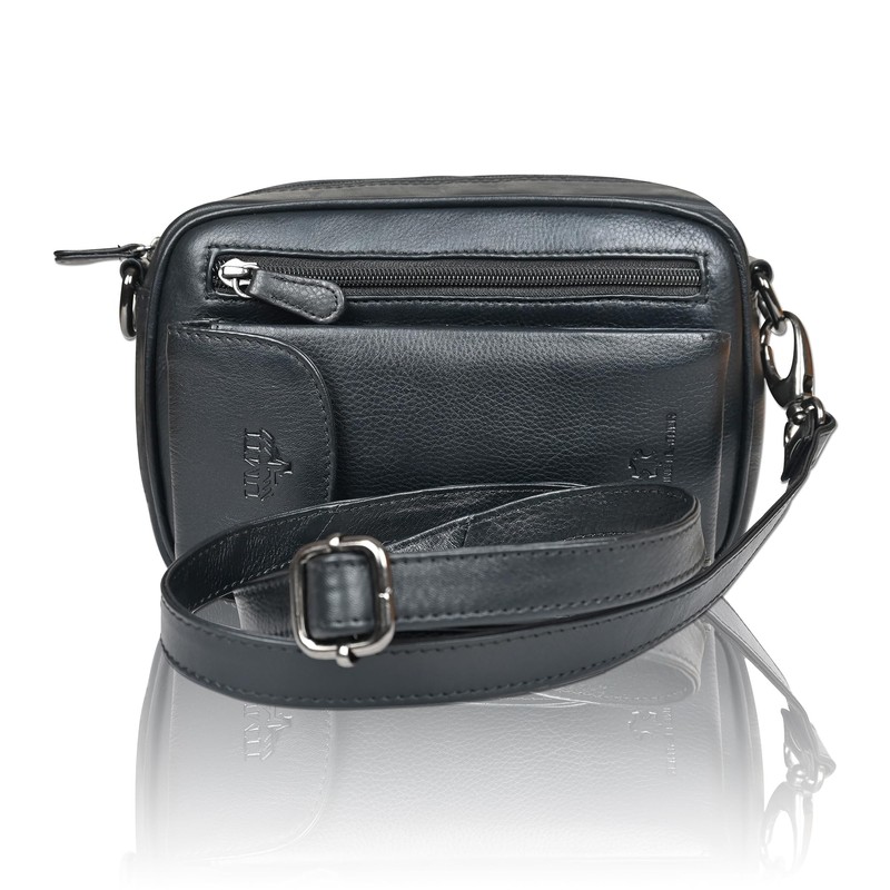 Leather Wrist Bag for Unisex Made of Cowhide Leather 21-