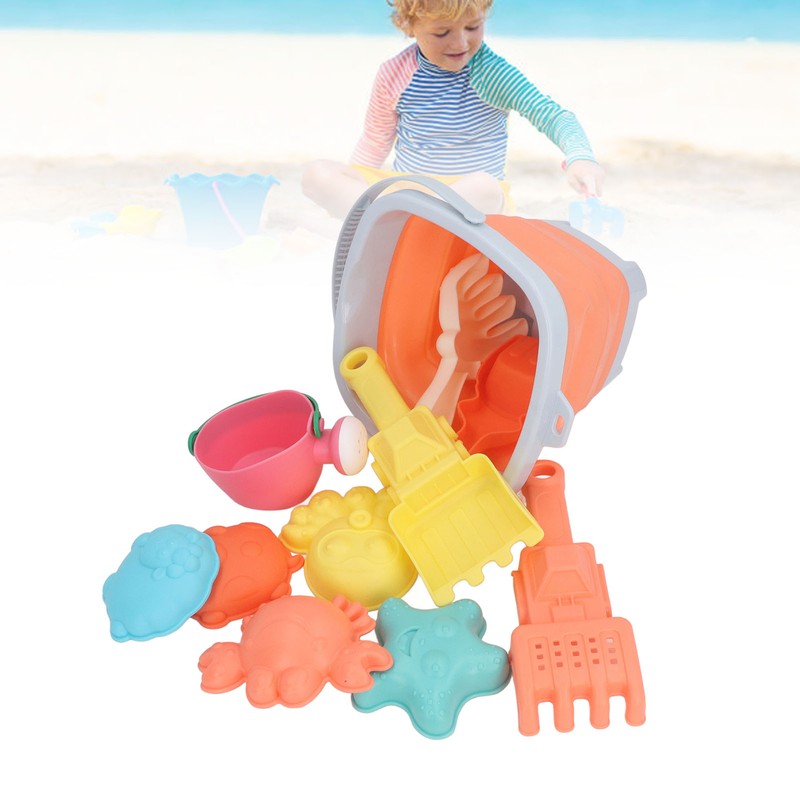 11Pcs Children Sandpit Toy Interactive Educational Reliable Sand Mold Rake