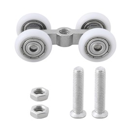 YINETTECH 2Pcs Sliding Door Roller 304 Stainless Steel Bearing Small Hanging Wheel Roller for Home Sliding Door Bathroom Glass Door 23.5x40x20mm