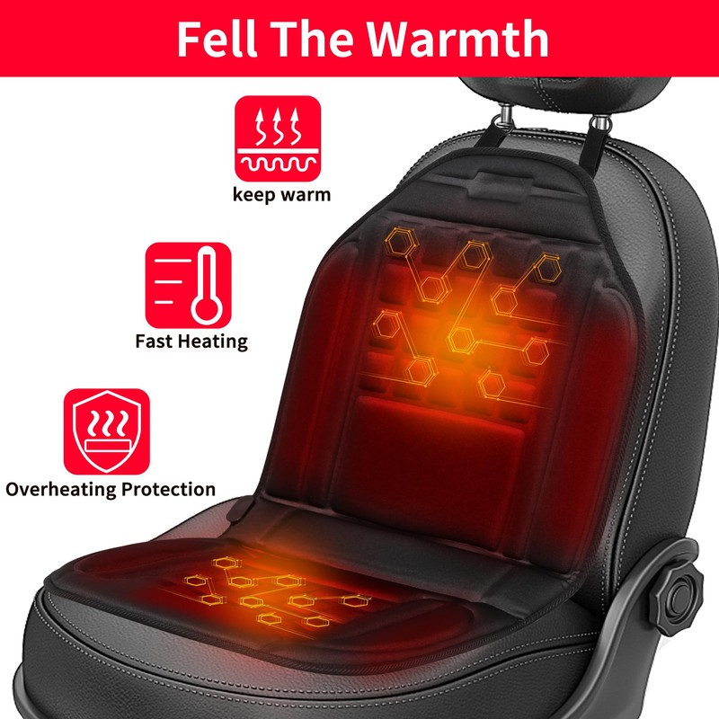 Heated Seat Covers Back Seat Cushion with Heat for Winter