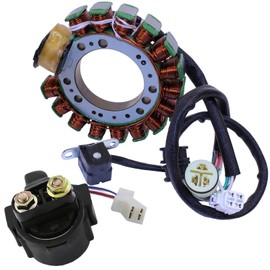 GLENPARTS Stator Generator Solenoid Relay for Yamaha YFM600 Grizzly YFM 600 1999 2000 2001 YFM600FM YFM600FMC YFM600FN