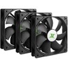 Inter-Tech Pack of 3 Black Cooling Fan Cooler and Radiator