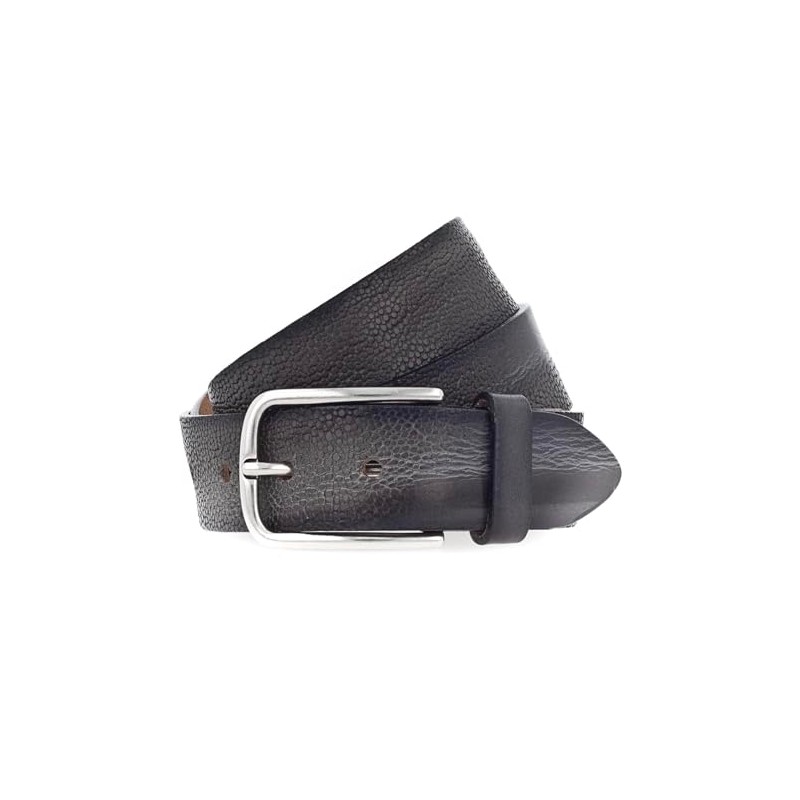 Vanzetti Leather Belt, Steel Grey