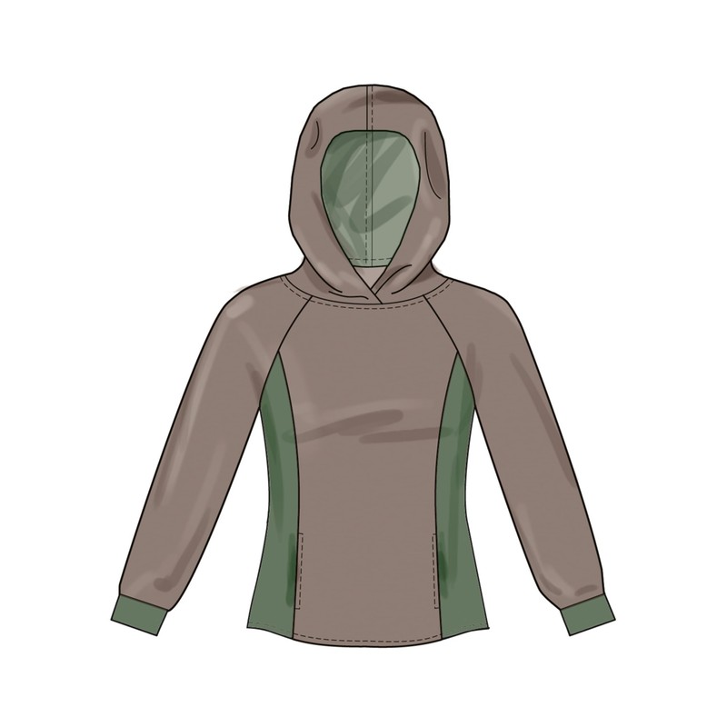 New Look UN6806A Unisex Fitted Hoodies Sewing Pattern Packet, Design