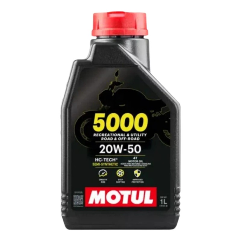 Aceite Moto 4t 5000 20w50 Semi sintético Motul 1l