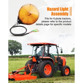 Vudajuley 3C081-75870 Amber Hazard Lights Fit for Kubota B L M Series Tractors B2320 B2620 B2650 B2920 B3000 L4740 L4760 L5040 L5060 L5240 M5040 M7040 M8540 M9540 M9960 Replace 3C08175870