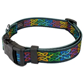 Country Brook Petz - Deluxe Celtic Pride Dog Collar - Made in The U.S.A. - Irish Pride Collection with 3 Lucky Designs (1 Inch, Large)