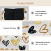2 Pack Tissue Box Cover Holder, Golden and Black Hearts