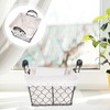 TOVINANNA Bread Serving Basket Liner Iron Wire Storage Basket for