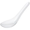 Happy Sales HSSP-MWH12 Commercial Grade White Wonton Soup Spoons (12