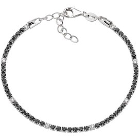 Amen Tennis Bracelet BT7BBN16 925 Silver with Black Zircons, Label_SILBER_925