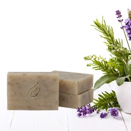 Lavender Oatmeal with Goat Milk Soap Bar (3 Pack), All Natural Handcrafted with Organic Oils. Face and Body Soap. For Men, Women and Teens.