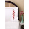 Tobin Stamped Pillowcases, Pink Floral, 20" x 30" Embroidery Kit
