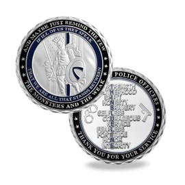 Spartan Warriors Police Officers Military Challenge Coin Thin Blue Line Law Enforcement Coin