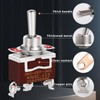 Momentary Toggle Switch, MecRecare Waterproof 3 Way Toggle Switch (ON)-Off-(ON)