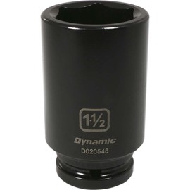Dynamic Tools 3/4-Inch Drive 6 Point SAE, 1-1/2-Inch Deep Length, Impact Socket