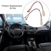 Ymiko Car Door Speaker Wiring Harness, 1 Pair Black ABS