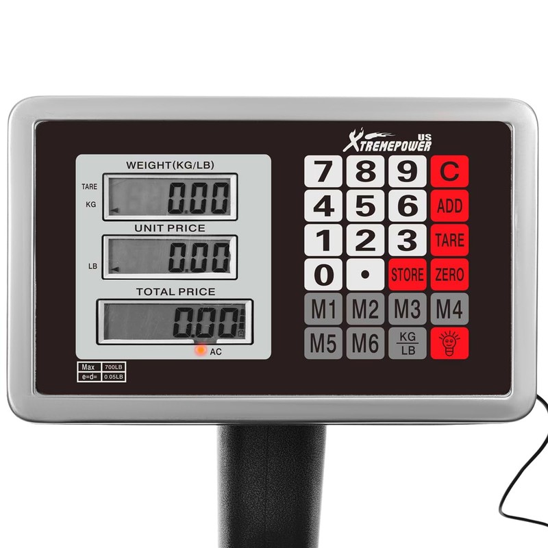 XtremepowerUS 600LB Weight Computing Postal Scale Digital Floor Large Platform