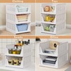 5 Pack Stackable Closet Storage Basket - Stackable Storage Bins,