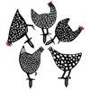 5Pcs Chicken Stakes Set Acrylic Animal Shape Statues Decoration for