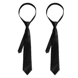 WJIAEER Pack of 2 Men's Ties, Adjustable Ties, Elegant Wedding Ties for Office or Holiday Events, Black, blue