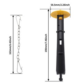 Canister Repair Kit Compatible with Kohler GP1229656, for Single Flush Canister Toilets, Includes Center Guide, Cap & Chain, WC Tank Replacement Kit