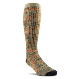 Farm to Feet Men's Slate Mountain Midweight Over-The-Calf Socks, Red Orange, X-Large