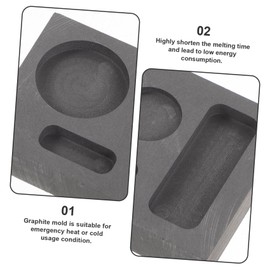 Operitacx Graphite Oil Tank Mold Lead Ingot Mold Cement Molds Gold Melting Kit Silver Clay Starter Kit Melting Casting Tool Furnace Graphite Mold Lead Molds Jewelry Casting Supplies Black