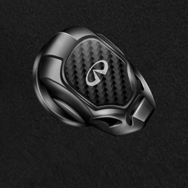 (MHNETY) Engine Push Button Cover Suitable for Infiniti Car Start Stop Button Switch Decorative Cover Switch Cover Car Start Button Ring Engine Push Ring Engine Starter Cover Zinc Alloy + Carbon Fiber
