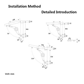 Lid Support Hinge, Adjustable Lid Stay Soft Close Hinges Zinc Alloy Slow Down Buffer for Toy Box Kitchen Cabinet Wardrobe