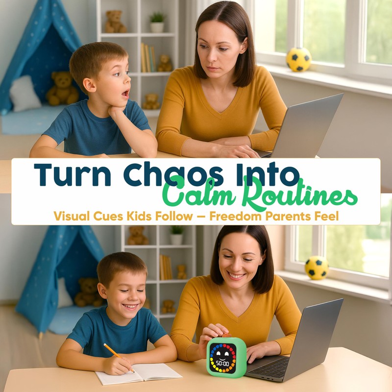 Digital Visual Timer for Kids - Rechargeable 99 Min Timer