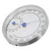 Round Thermometer Stainless Steel Waterproof Heat Resistant Thermometer Hygrometer for