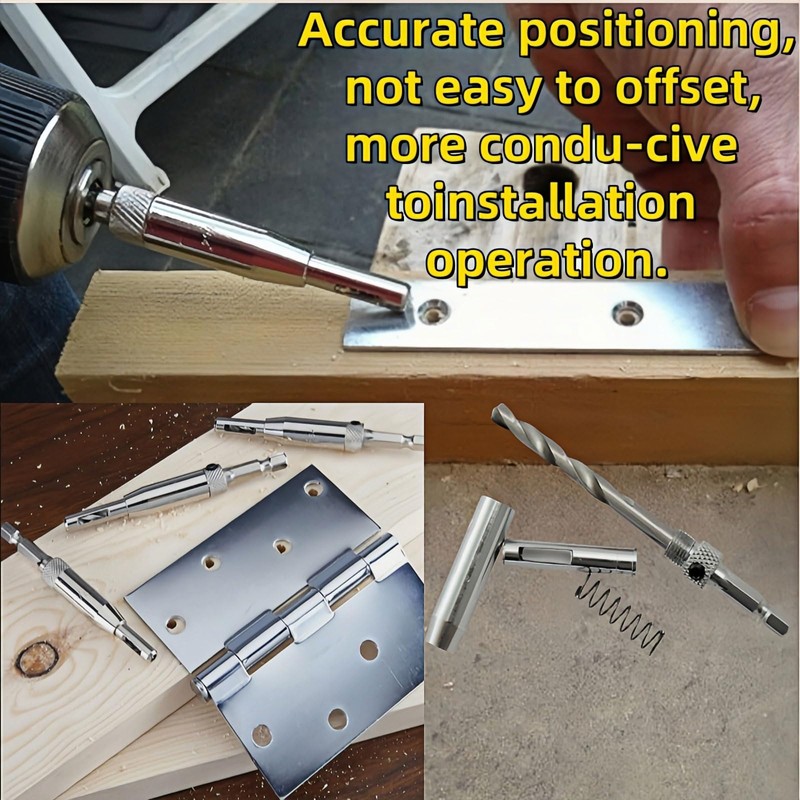 Self Centering Drill Bit Set, 5/64" 7/64" 9/64" Hinge Dowel