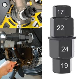 Motorcycles Spindle Tool Hex Axle Tool Allen Key Socket Spindle Driver Socket Adapter for 17mm 19mm 22mm 24mm Front Axle, Front Rear Wheel Removal Tool