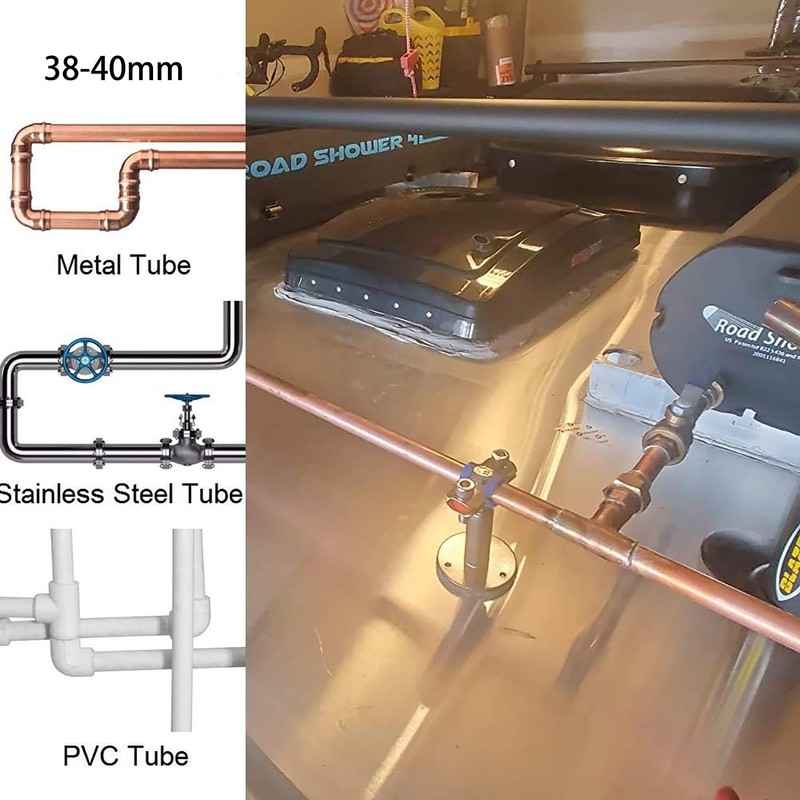 TOOSOAR Pack of 4 adjustable pipe brackets, wall mount, ceiling