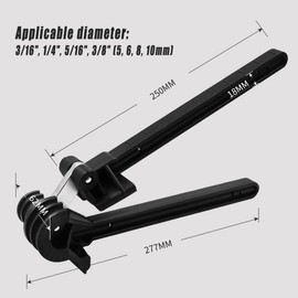 AIMALL 180° Tube Pipe Bender 4-in-1 Tool, Suitable for 3/16", 1/4", 5/16", 3/8" Brake Line and Tubing Bending