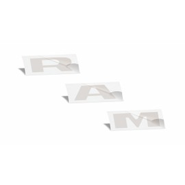 RAM Tailgate Emblem Overlay Decal Stickers 2025 Ram 1500 (Color: Reflective Light Silver)