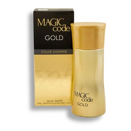 Magic Code Gold Eau de Toilette for Men 3.4 Fl. Oz. Oriental Spicy fragrance for men.