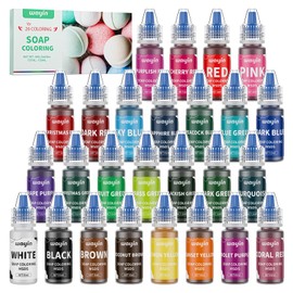 Bath Bomb Soap Dye - Wayin 26 Colors Liquid Based Soap Colorant, Food Grade Coloring, Skin Safe, Vibrant Neon Soap Coloring for Soap Making DIY, Bath Bomb Supplies Kits, Bath Salt Crafting, Slime Dye