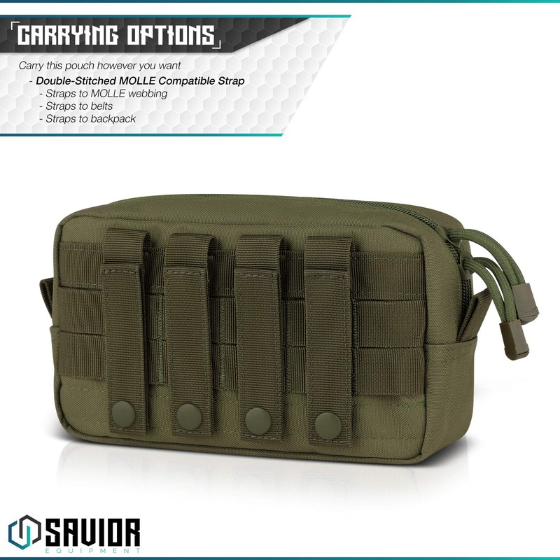 Savior Equipment Horizontal Multi-Purpose Tactical MOLLE EDC Pouch Versatile Utility