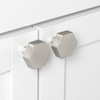 GlideRite 1-1/2 Inch Solid Hexagon Cabinet Knob, Satin Nickel, 5824