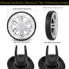 Pack of 8 Suitcase Castors Replacement 60 x 19 mm,