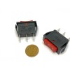 Daier 2 Pieces Rocker Switch Red SPDT ON OFF ON