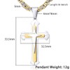 Trendsmax Mens Cross Pendant Necklace Stainless Steel Gold Silver Byzantine