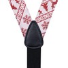 DiBanGu Men's Christmas Suspender and Bow Tie Set Red Snowflakes