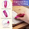 HappyAlley 6 Pack Ergonomic Pen, Ballpoint Pens for Arthritic Hands