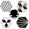 KYEYGWO Natural Diatomite Absorbent Coasters Set of 4, Hexagonal Drink