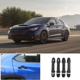 Tumukiw 8PCS Car Door Handle Decorative Cover Car Exterior Door Handle Cover Fit for Subaru WRX 2022 2023 Car Door Handle Cover Protector (Front Door with Key Hole) (Matte Black)